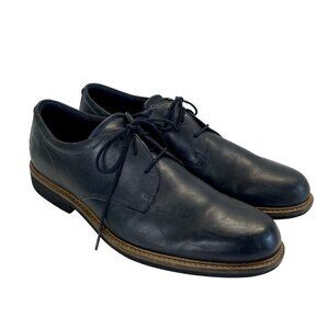 Ecco Black Leather Oxford Dress Shoes Size 11/11.5 EU45 Classic Formal